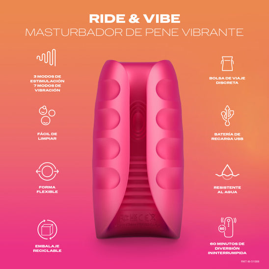 RIDE & VIBE Masturbador de pene vibrante