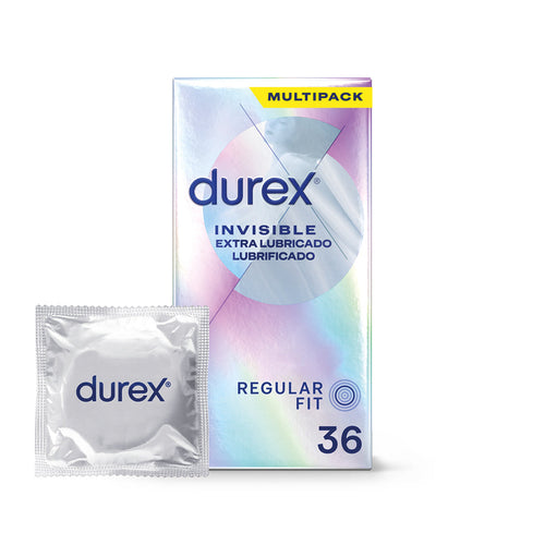 Durex ES Bundles Durex Preservativos Invisible Extra Lubricado 36 Unidades