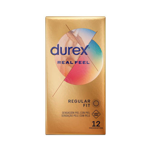 Durex ES Condoms Durex Preservativos Real Feel 12 Unidades